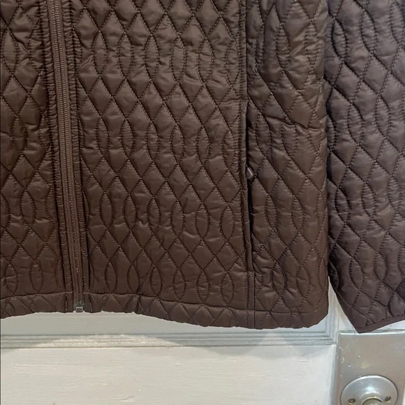 Lands' End Quilted Brown Jacket - Picture 4 of 9
